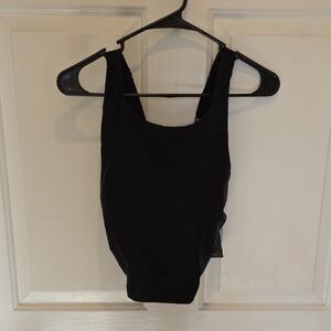 Eddie Bauer Black Longline Bikini Top Size L NWT